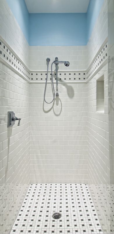 Shower featuring Matte Black Hardware
